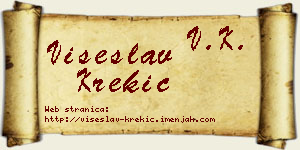 Višeslav Krekić vizit kartica